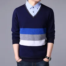 HOHO2019 мужской свитер рубашка воротник с двумя полосками хедж свитер с завязками длинный рукав свитер тонкая модель