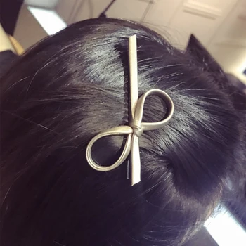 

HaimeikangGirls PU Vintage Bowknot Hair Clips Korean Style Women Hair Accessories Cute Girls Duckbill Clip Summer Hairpins New