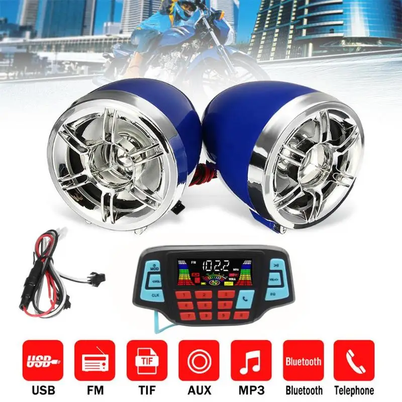 Bluetooth MP3 плеер VODOOL на руль мотоцикла динамик звуковая система для USB TF FM радио
