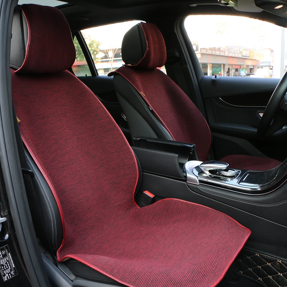 

2 Front or 1 Back Car Seat Cushion Stripe pattern Soft material Auto Seats Cover Protect pad Universal Cloak Fit Most Cars