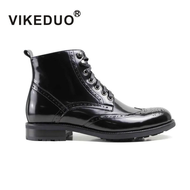 2019 Vikeduo/Новое поступление, мужские ботильоны из натуральной коровьей кожи, мужские ботинки ручной работы, свадебная офисная обувь с