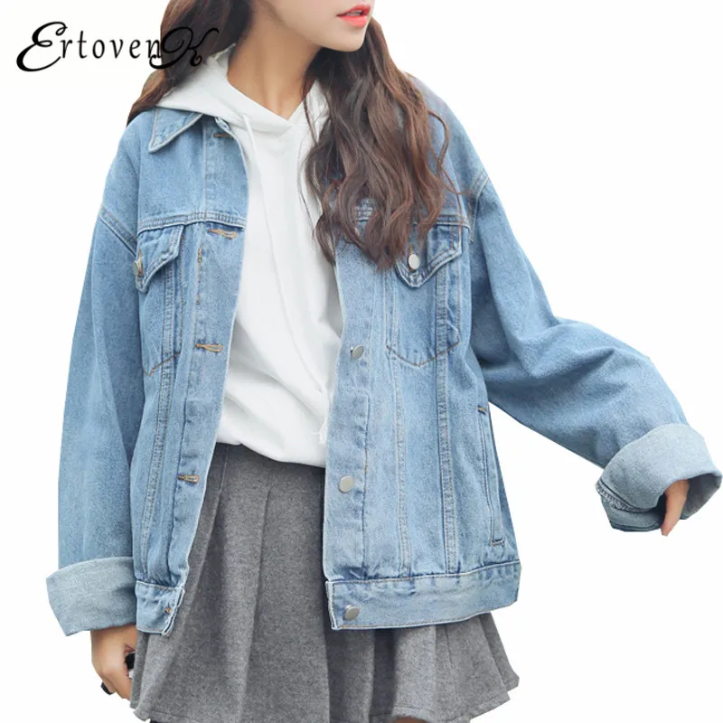 2017Spring Women Denim Jacket Low cost Selling Long sleeved Cowboy Coat