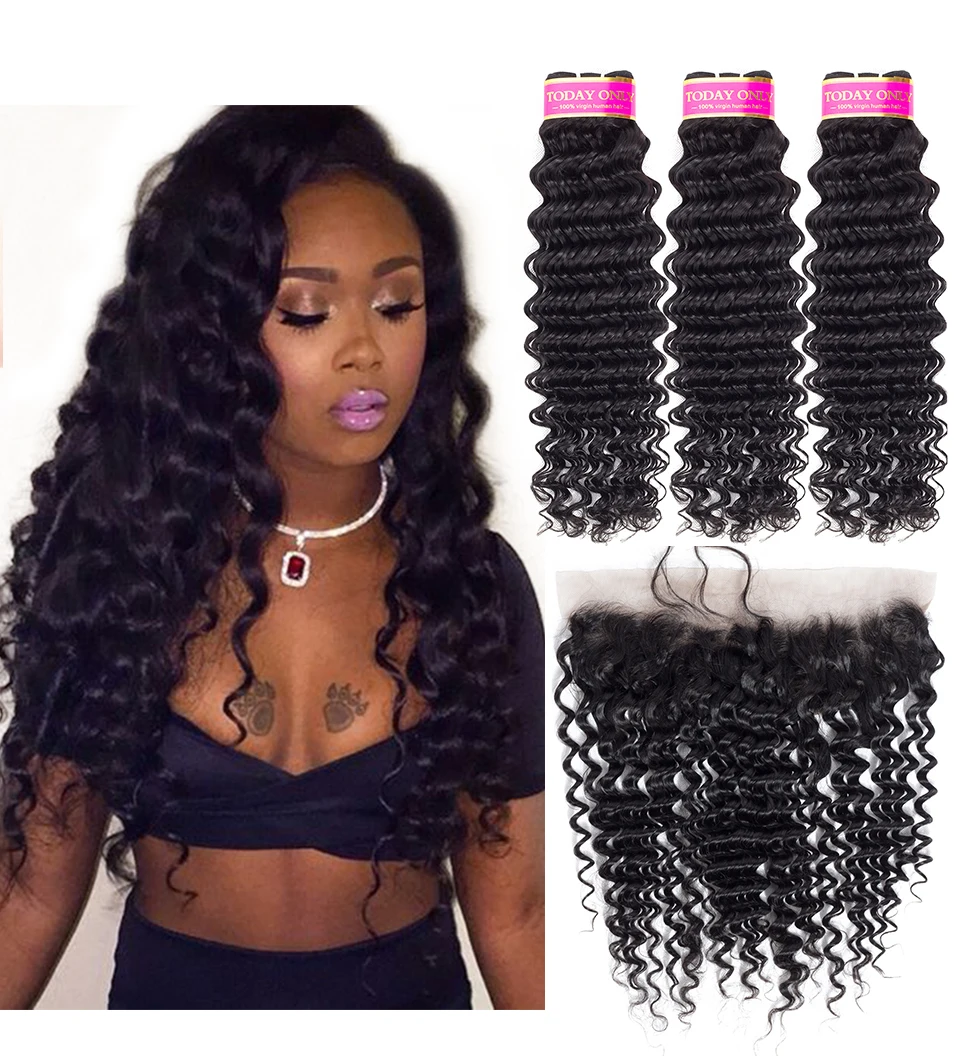 Human hair bundles with frontal