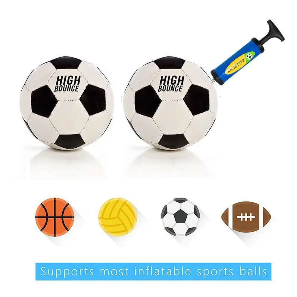 2PCS Ball Pump with 12 Needles 4 Nozzles for Basketball Volleyball Rugby Balloons Football-Blue Green QKURT Inflator Ball Pump Set