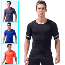 Jyvin Для мужчин Спорт Фитнес бодибилдинг тренажерный зал Футболка быстрый сухой Для мужчин сжатия Колготки для новорождённых Бег Баскетбол Crossfit под футболки