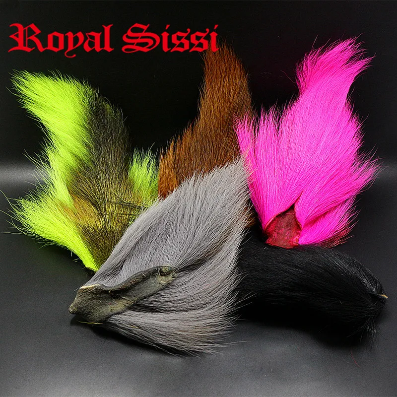 

Royal Sissi 5 new colors large northern bucktail long strand dyed fly tying bucktail hair saltwater streamer fly tying material
