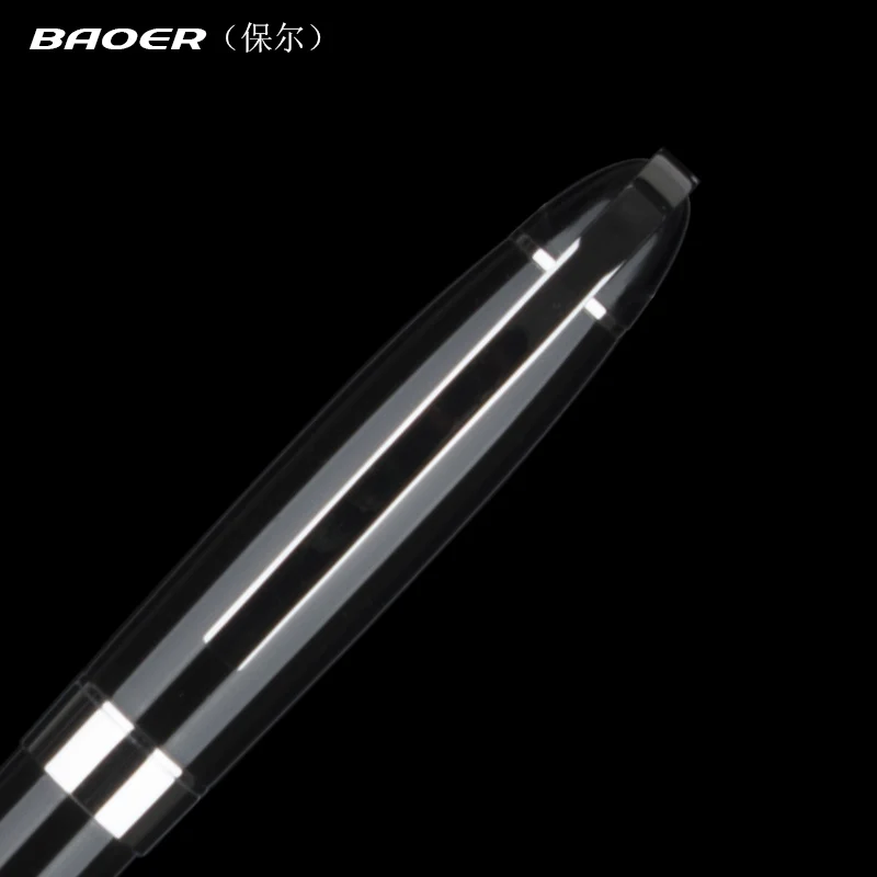 Новое поступление ручка baoer 517 с черным и серебристым стержнем 0 7 мм бесплатная