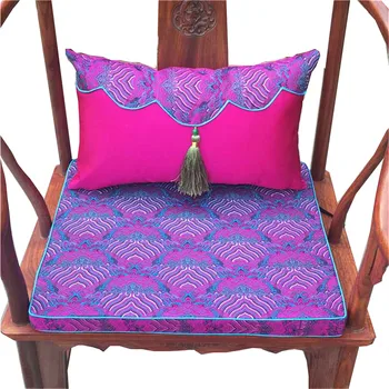 

Thick Seawater Luxury Chinese Silk Chair Cushion Seat Pad Sofa Seat Cushion High End Armchair Lumbar Pillow Cushions Home Decor