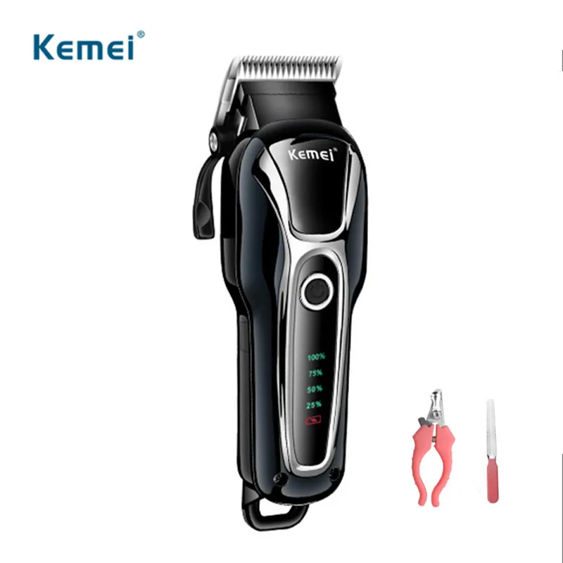 Kemei перезаряжаемый профессиональный триммер для собак, машинка для стрижки кошек, Машинка для удаления волос, машинка для стрижки животных, машинка для стрижки волос для домашних животных