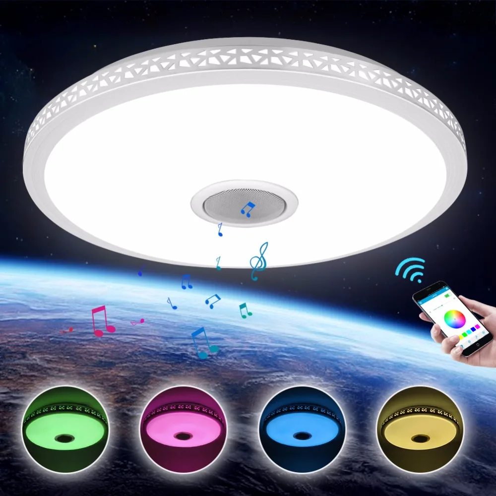 Светодиодный потолочный светильник с Bluetooth и музыкой цветным диммером RGB