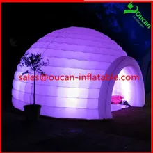 Цвет меняющийся светодиодный освещенные надувная купольная палатка сделанная на заказ шатер светодиодный надувная палатка с светодиодный
