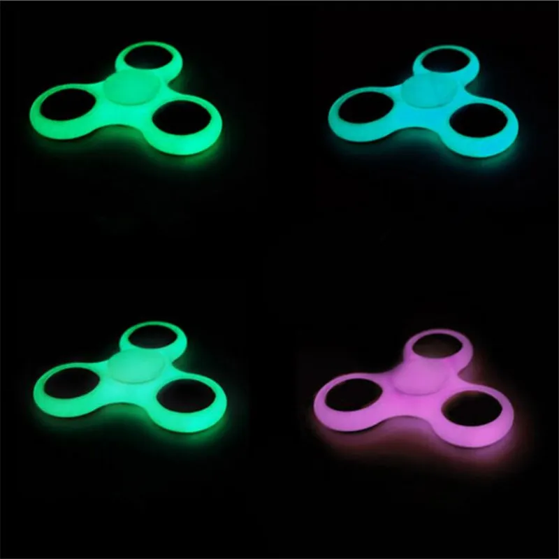 

Hand Spinner ABS Plastic fidget spinner glow in the dark EDC Finger Spinner Light For Autism ADHD Anti Stress Relief Focus Toys