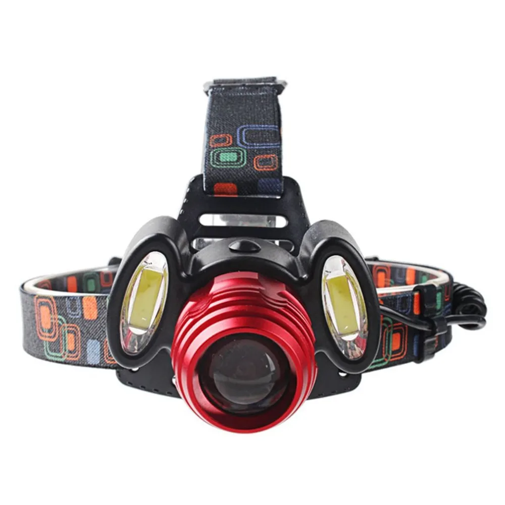 

LED Headlight Flashlight 15000Lm XM-T6x3 Torch Camping Fishing Headlamp lantern with Built-in two 18650 batteries