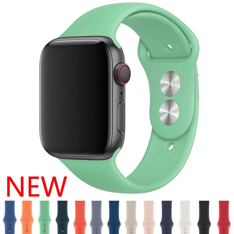 44mm 40mm strap for Apple watch band 42mm 38mm sport Silicone correa iwatch 4 3 2 Bracelet pulseira apple watch accessories