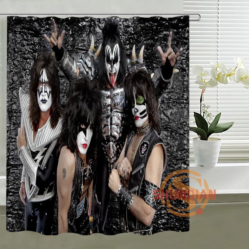 Kiss Band горячая Распродажа занавески для душа индивидуальный дизайн ваш