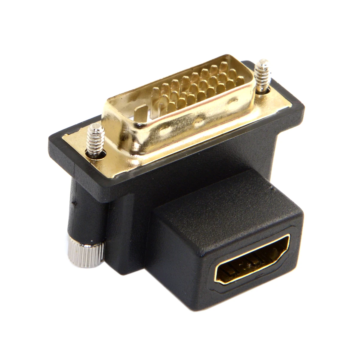 cablecc 90 Degree Down Angled DVI Male to HDMI Female Swivel Adapter