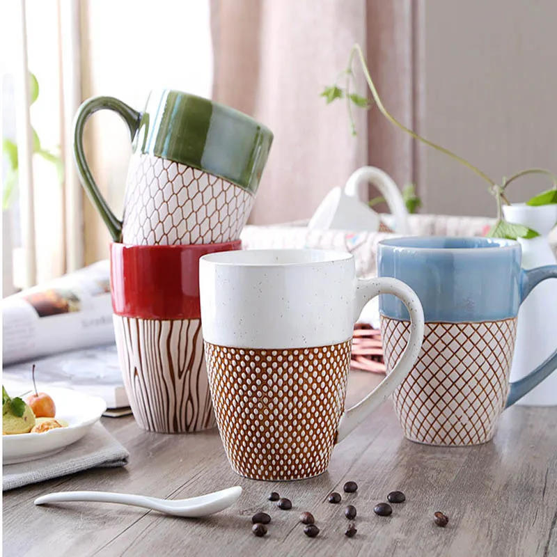 410ML Featured Ceramic Mug, Tea Coffee Milk Cup. Microwave Oven and