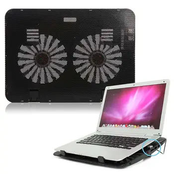 

Laptop Cooling Cooler Pad Stand USB Powered Two Fans For 15.6 Inch Notebook 360*260*24MM