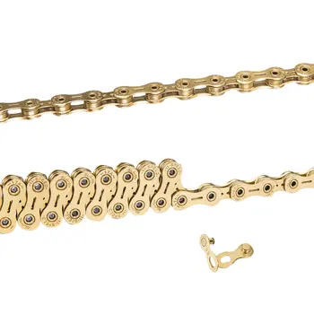 

ZTTO MTB 11 Speed Golden Hollow Chain Mountain Bike Road Bicycle ultralight Parts Durable Gold for Parts K7 System