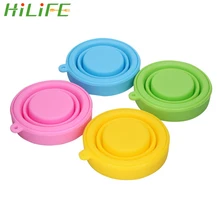 HILIFE чашка для питья воды чайная чашка Силиконовая портативная для путешествий на открытом воздухе Выдвижная складная телескопическая складная чашка для подвязки