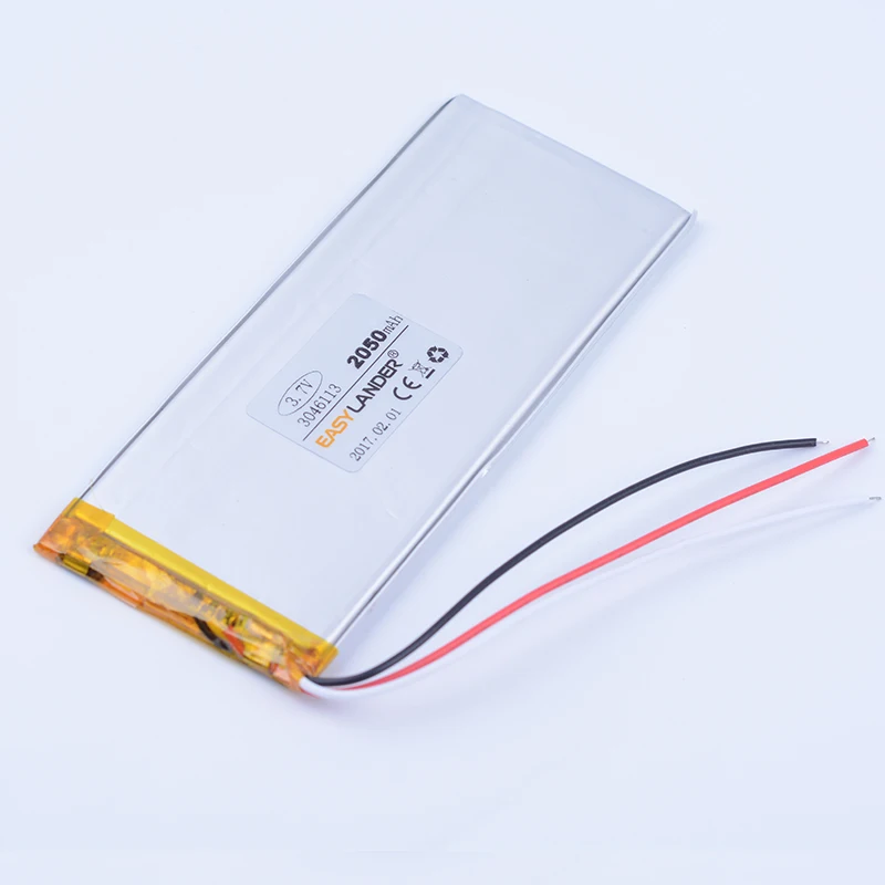 

3046113P 3.7V 2050mAh Rechargeable li-Polymer Li-ion Battery For china clone Goophone 5.5 6plus I6 6SPLUS phone 3145113 3-Wire