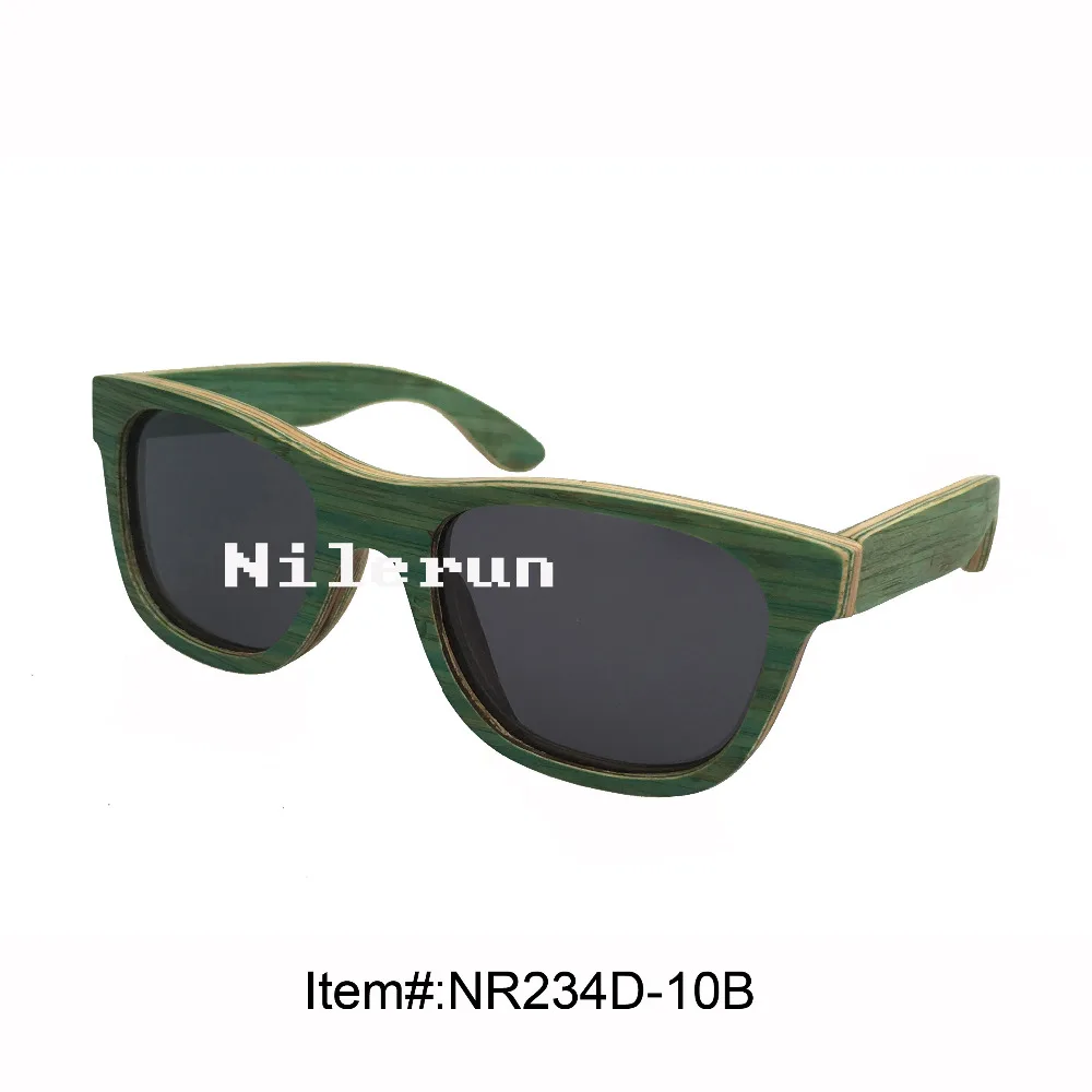 

green different layered bamboo sunglasses