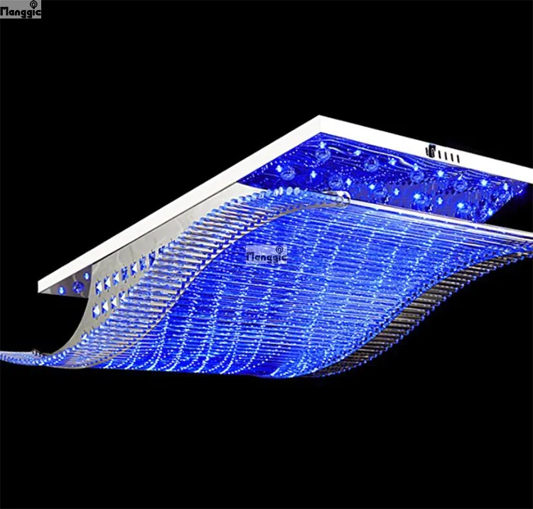 Modern Crystal Chandelier LED Color Change With Remote Control Organ