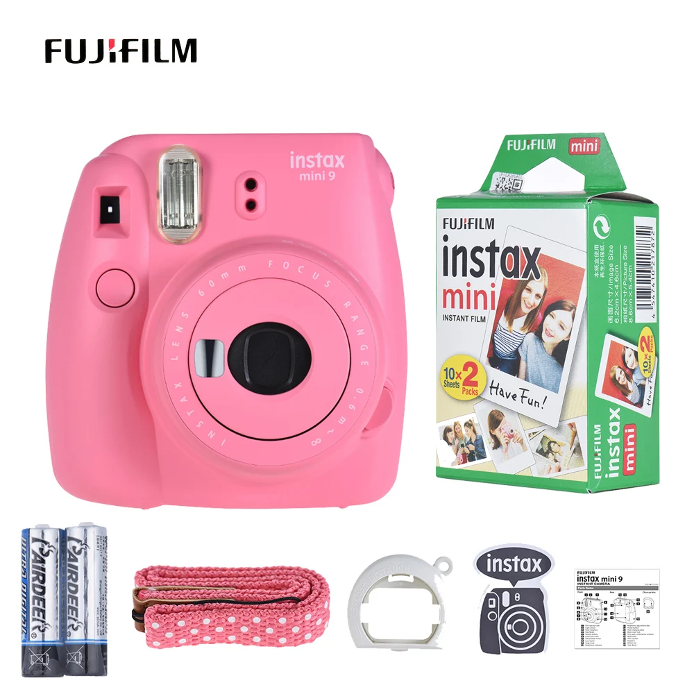 

Fujifilm Instax Mini 9 Instant Camera Film with Selfie Mirror 2*Battery with 20 Sheets Film Paper for Fujifilm Instax Mini film