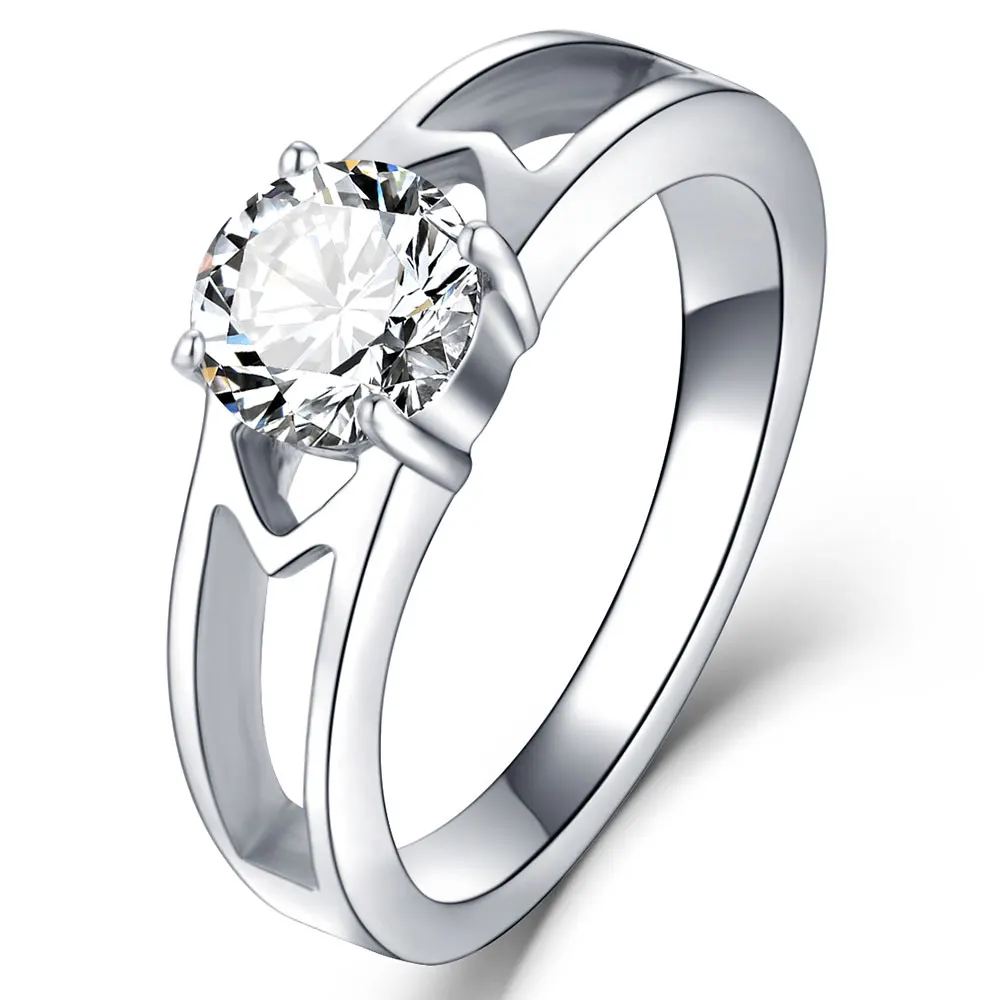 

ZPAMS Women's Fashion Stainless Steel Rings for Women Zircon Blue/White/Pink /Red/Purple Engagement Ring Wedding Rings Wholesale