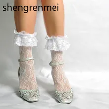 Shenglenmei белые мягкие розовые кружевные носки для девочек количество кружева носки для студентов Экзотическая одежда новые женские носки в стиле Лолиты