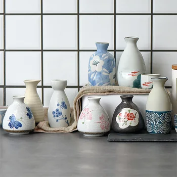 

Ceramic wine set small Japanese antique household personality creative sake pot white wine pot wine cooler wine cellar barware