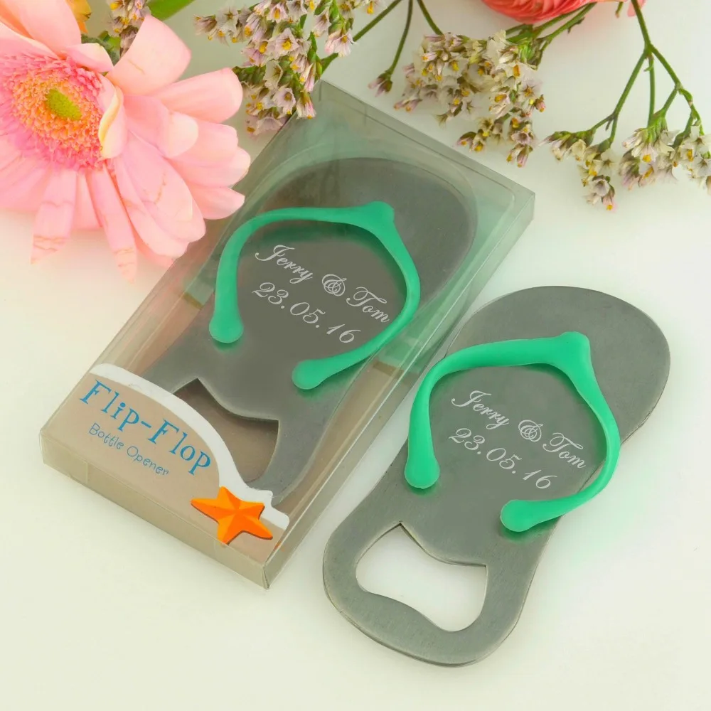 Ideas Wedding Gift Boxes For Guests online buy wholesale wedding favors from china 100pcs customized favor and gift personalized souvenirs for guests flip flop bottle opener