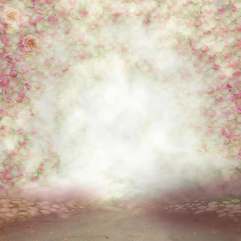 

HUAYI Photography Backdrops Photo background Spring pink Flower Floral wall Backdrops portrait Newborn Photography Props Xt-6754