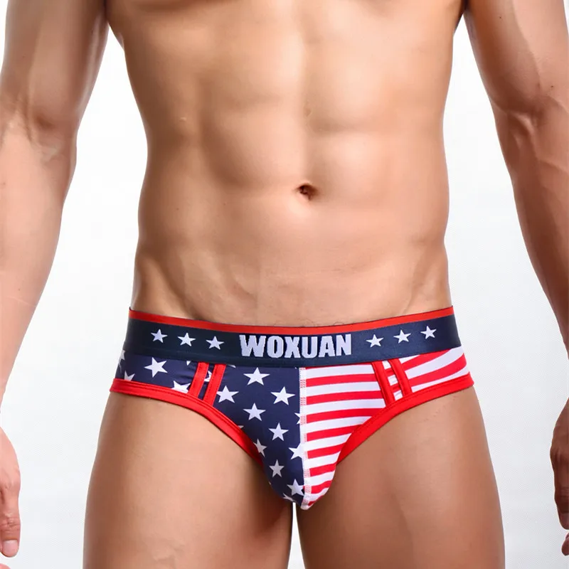 white boxer briefs Men's Cotton Male Foreign Trade AliExpress The American Flag Printed Breathable Muscle Underwear mens woven boxers