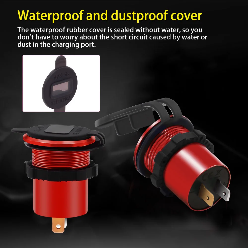  WUPP QC 3.0 Power Adapter Car Quick Charger LED Voltmeter Indicator 5 V/ 3.4 A Dual port Aluminum C