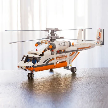 

In Stock 20002 Technic Series Double Rotors Transport Helicopter Model Building Blocks Bricks 1060pcs compatible 42052