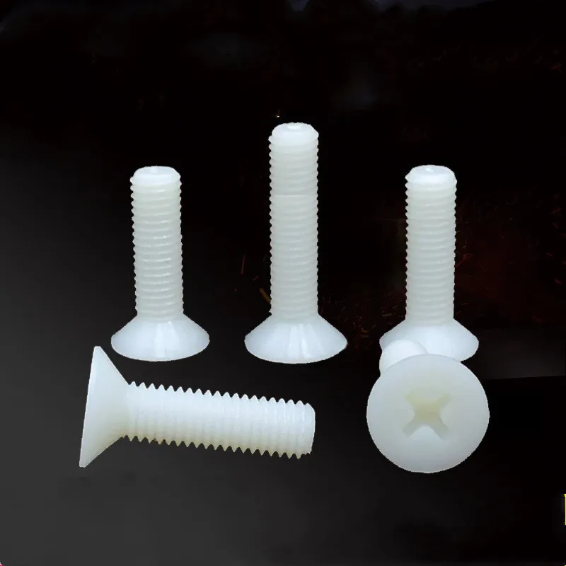 5pcs M8 nylon plastic phillips screws insulation screw cross flat head