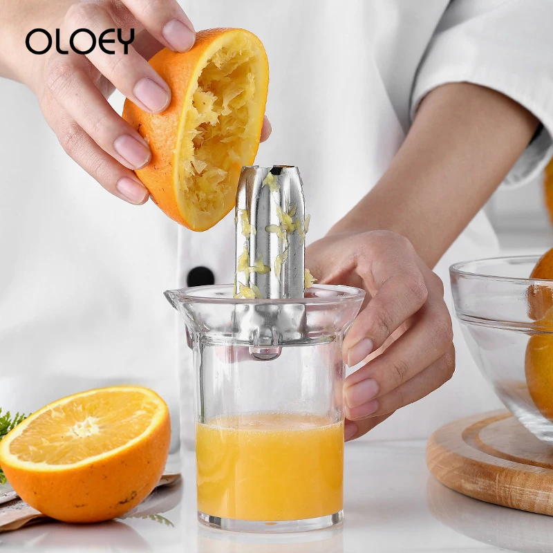 

OLOEY Manual Juicer Lemon Orange Fruit Juice Cup Cut-Free Portable Squeezer Juice Maker Clip Mini Kitchen Tools Household