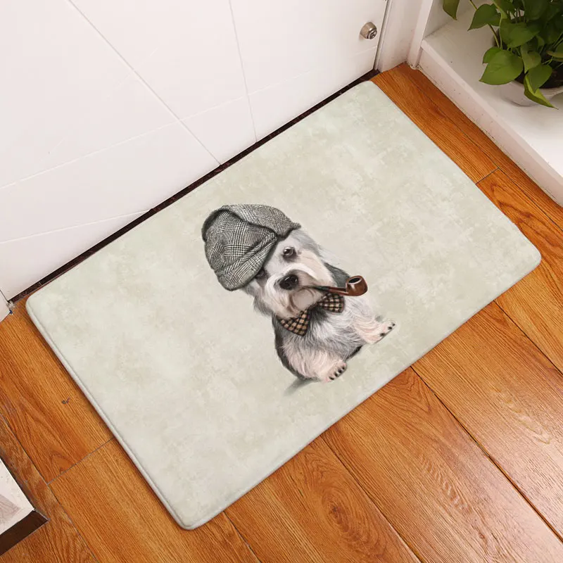 Waterproof Anti-Slip Door Mat Cute Cartoon Dog Hamster Carpets Bedroom Rugs Decorative Stair Mats Home Decor Crafts