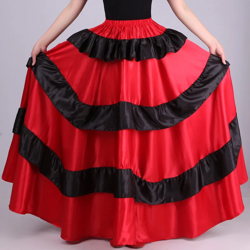 Юбка для фламенко, Цыганская юбка для фламенко, испанская юбка для танца живота из полиэстера, AU