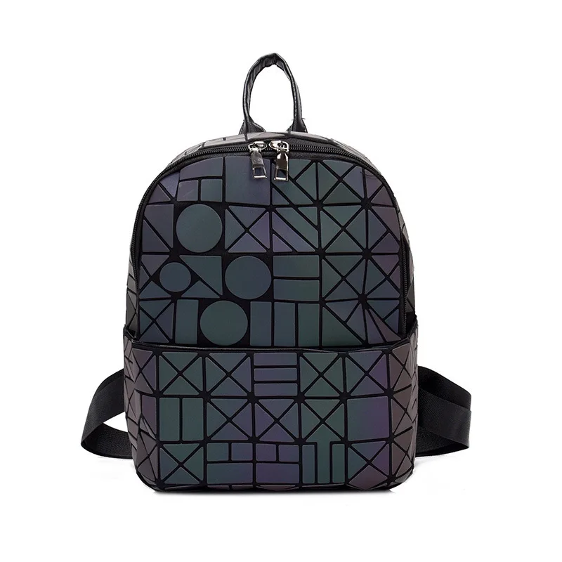 Rucksack Unisex Backpack Sac A Dos Travel Laptop Backpack Back Bag Pack Geometric Luminous School Backpack Bag For Teenages - Цвет: colourful