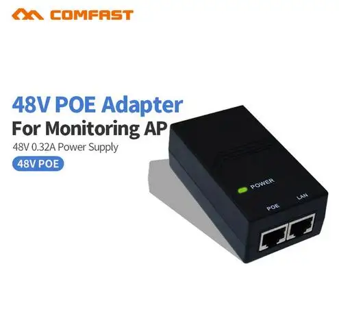 Бесплатная доставка 48 V 0.32A адаптер питания импульсный источник v Comfast POE сетевой