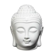 Дзен, Йога набор керамическое масло для ароматерапии горелка с Буддой голова Арома эфирные масла диффузор Индийские благовония вышивка тибетский Будда благовония база