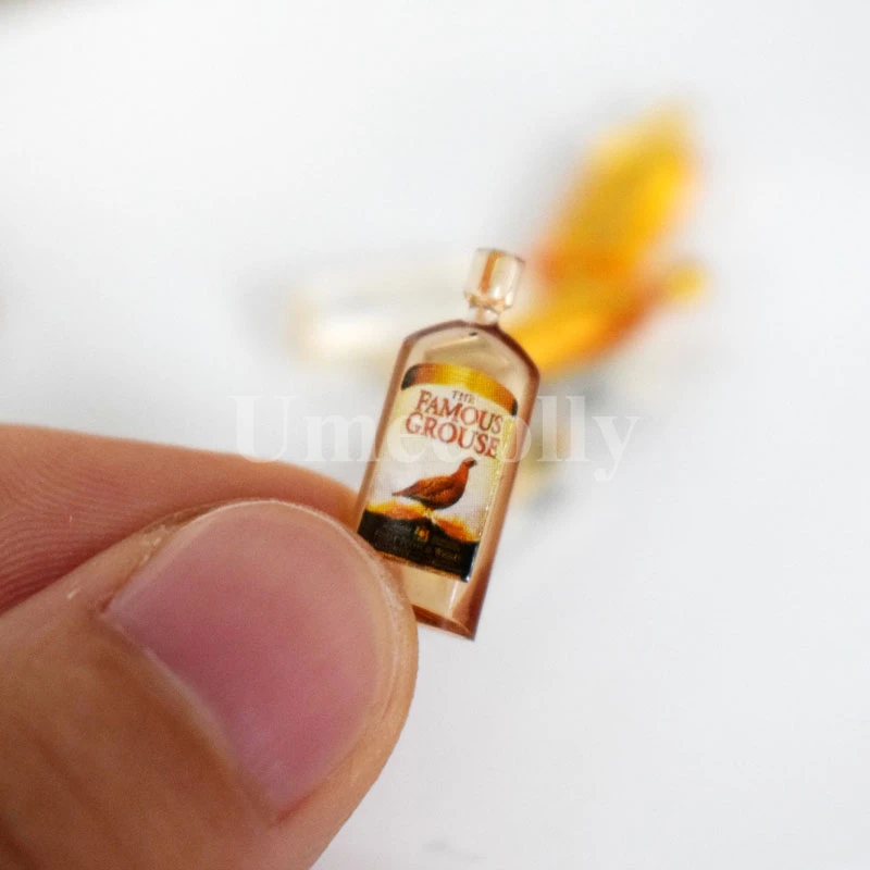 1/12 Dollhouse Miniature Wine Whisky 6PCS OB11 BJD Doll Food Drink Pretend Play Kitchen Accessories Toy