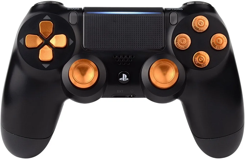 Алюминиевые пулевидные кнопки и пулевые D pad сменные комплекты для PlayStation 4/DualShock