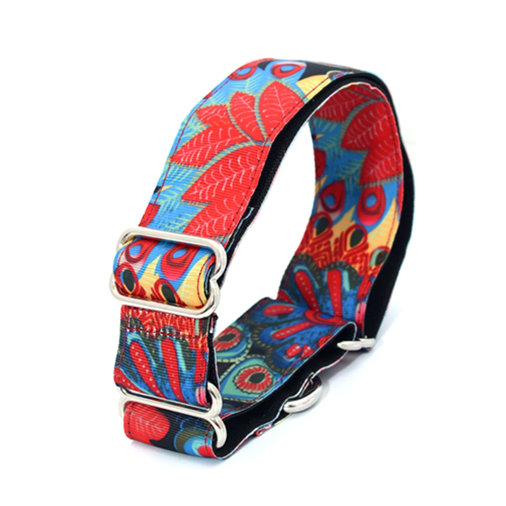 Personalized Fabric Super Strong Durable Martingale Collars for Dogs Heavy Duty Nylon Dog Collar 2.5cm to 3.8cm Wide Necklace