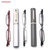 WEARKAPER Glass Lens Slim Reading Glasses Women Men Alloy Frame Rimmed Presbyopic Eyewear Mini Ultra light +1 to +4.0 Diopter ► Photo 1/6