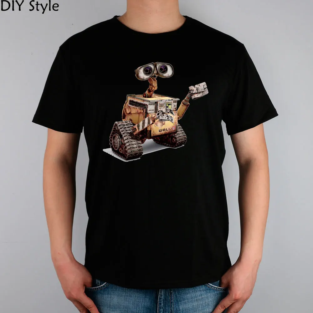 Футболка Wali с рисунком аниме WALL E Мужская футболка из лайкры и хлопка новый дизайн