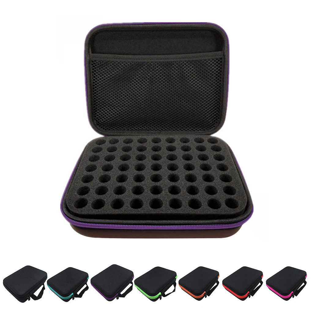 

New 2019 Essence Bottle Storage Bag 63 Grid 1-3ML Portable Essential Oil Pouch Zipper Case Air Humidifier Tote Bag