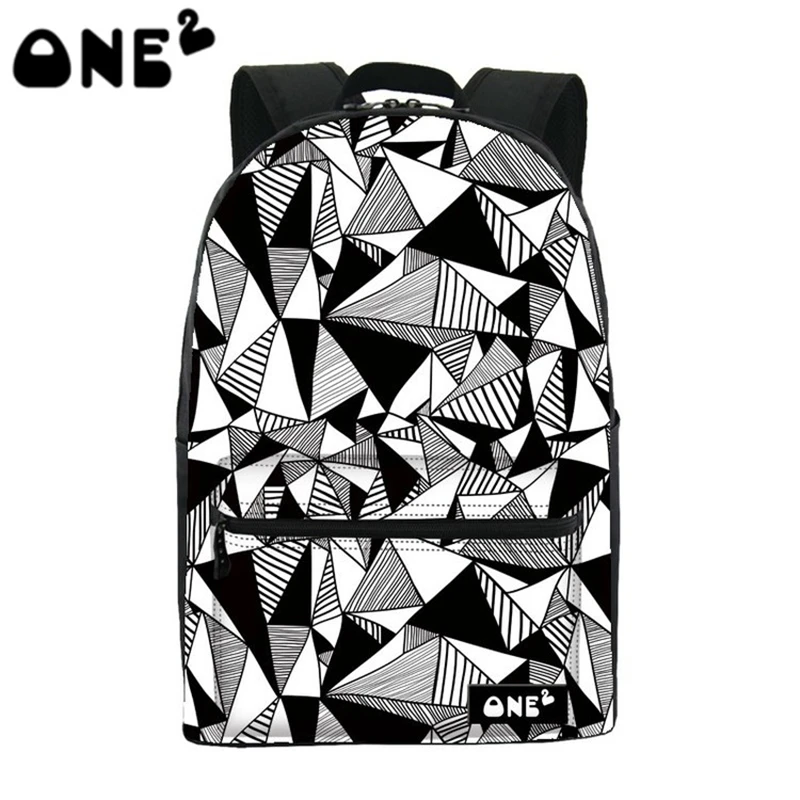 Top Quality School Backpack Bags Printing With Black And White